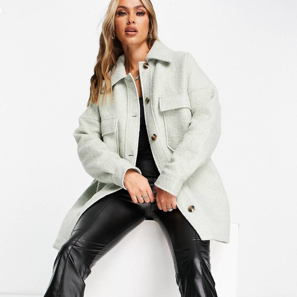 Missguided Brushed Boxy Jacket - Picture 1 of 4